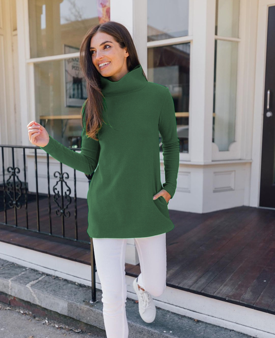 Ootddress Fleece Women's Turtleneck Sweatshirt Long Sleeve Bodycon Basic Pullover Oversized Knit Tops Basic Inner Jumper Sweatshirts