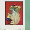 Diamond Painting -DIY Round Drill Cat