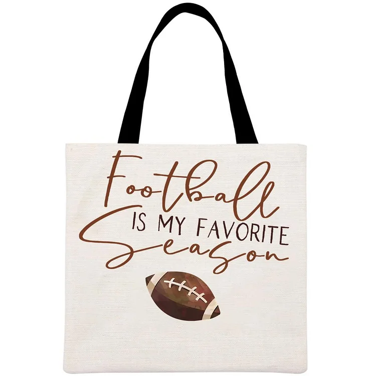 Football Season Printed Linen Bag-Annaletters