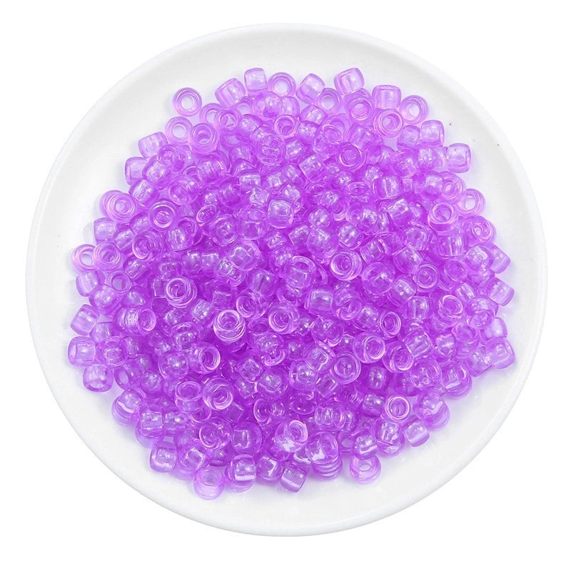 Acrylic Large Hole Barrel Beads 9*6mm Pony Beads Woven Handmade Diy Hand String Jewelry Accessories Beads Loose Beads