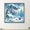 Diamond Painting - Full Round Drill - Snow Scene(Canvas|40*40cm)