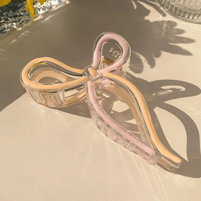 Jelly Shark Clip Women’s New High-end Sense Grab Clip Back Head Tie Hair Grab Headwear Clip Large Hairpin