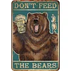 Bear Drinking - Metal Tin Signs(8*12Inch/12*16Inch) - Bar&Animal