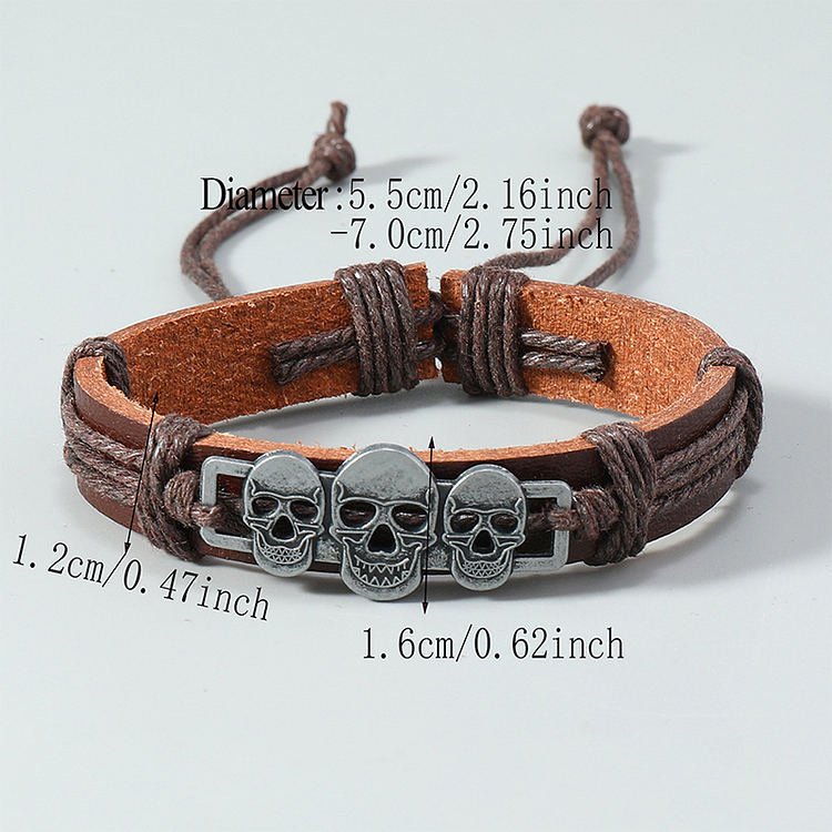 Men's Hand-Woven Vintage Leather Bracelet