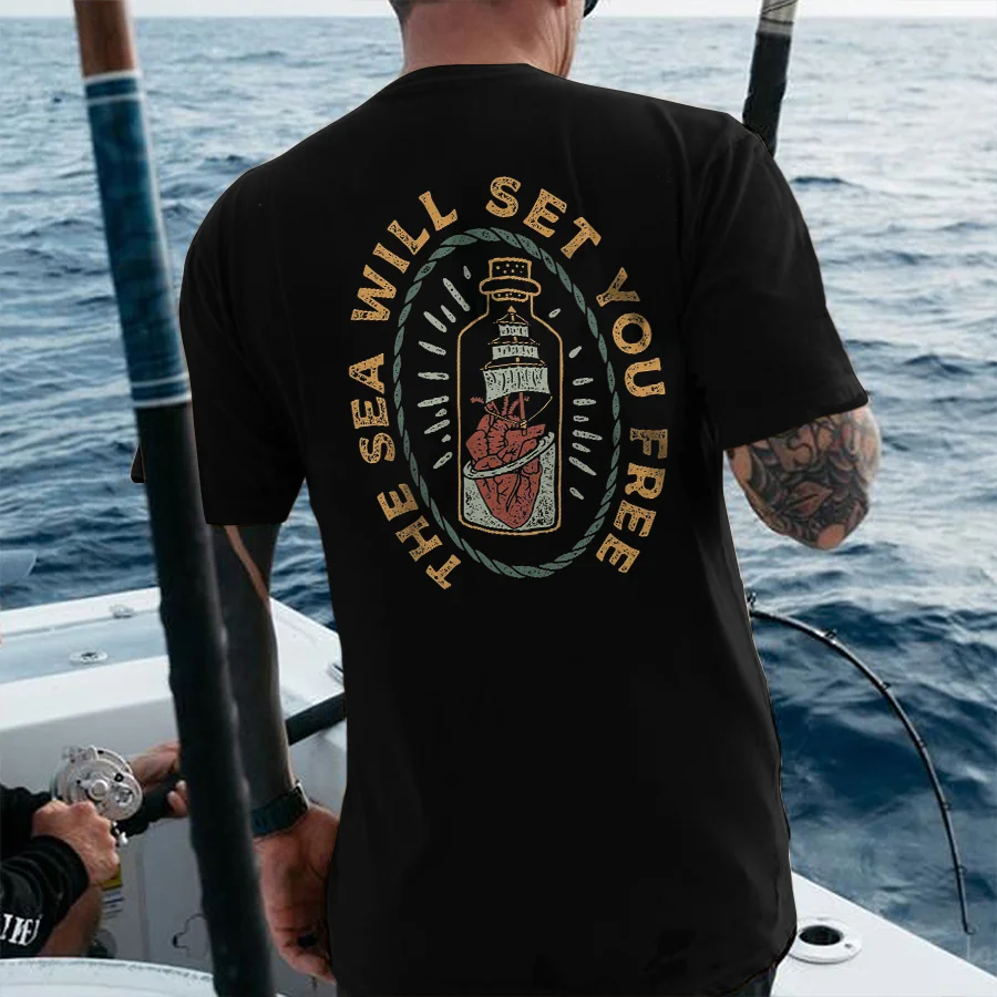 The Sea Will Set You Free Printed Men's T-shirt