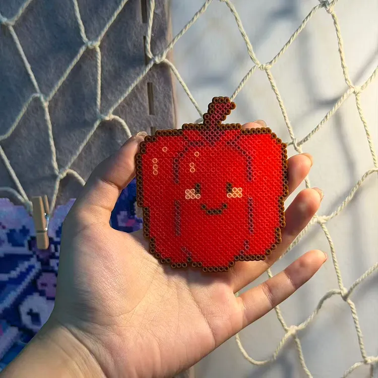 Smile Red Bell Pepper Digital Pattern 