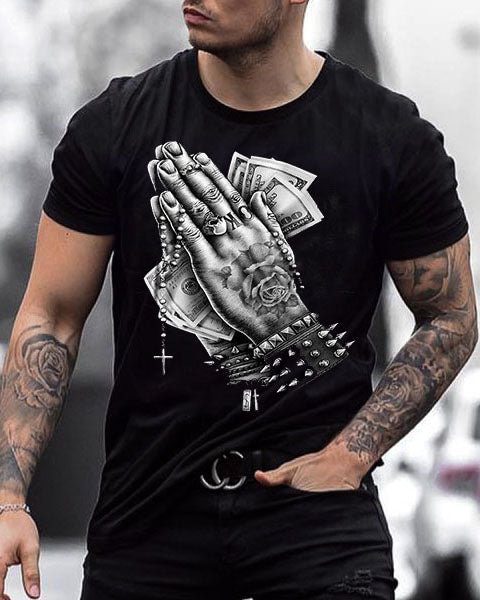 Men's Fashion Casual Short Sleeve Graphic T-Shirt