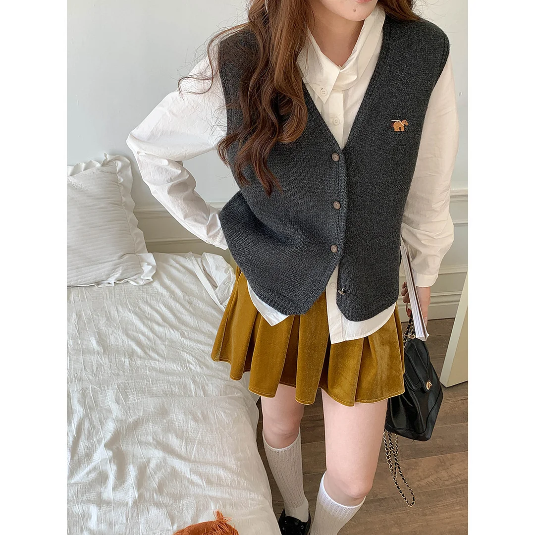 Sdrawing Sdrawing Morning With Chest Pad Temperament Generous Collar Slings Mid-Early Autumn New ZY1464