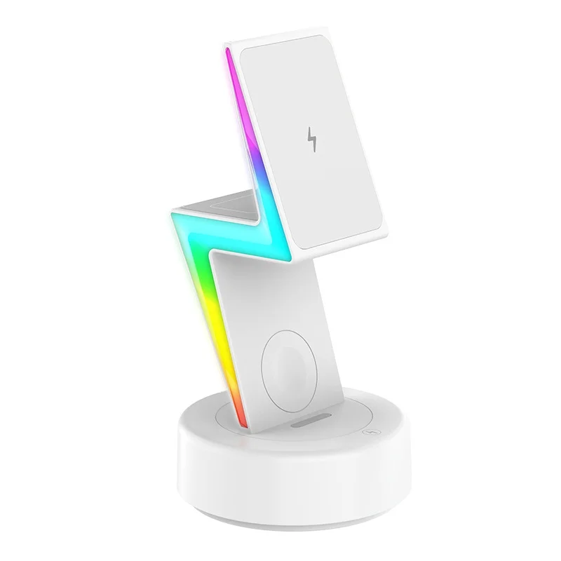Lightning three-in-one wireless charging phone watch Bluetooth headset fast charging charger