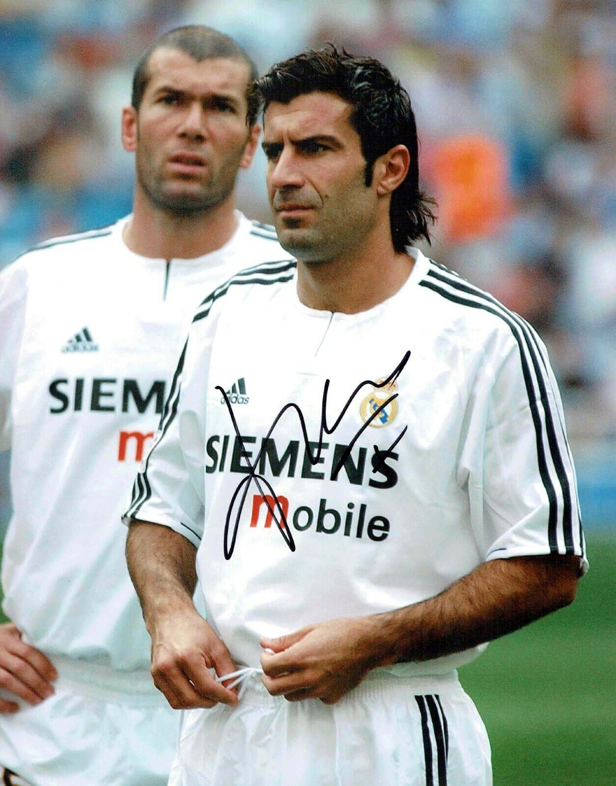 Luis FIGO SIGNED Autograph 14x11 Photo Poster painting 2 AFTAL COA Real Madrid Portugal