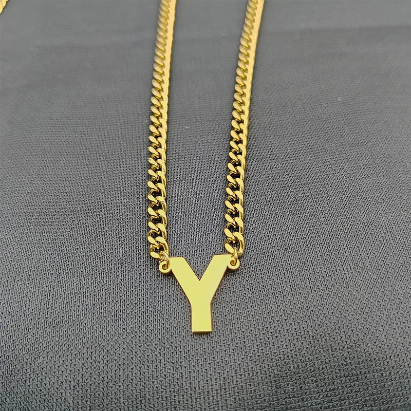 Minimalist Classic Style Letter 304 Stainless Steel Hollow Out Men’s Pendant Necklace