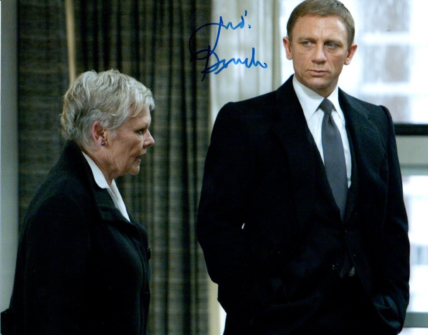 Dame Judi Dench TV Film  Signed 10 by 8 inches Genuine Signature Photo Poster painting