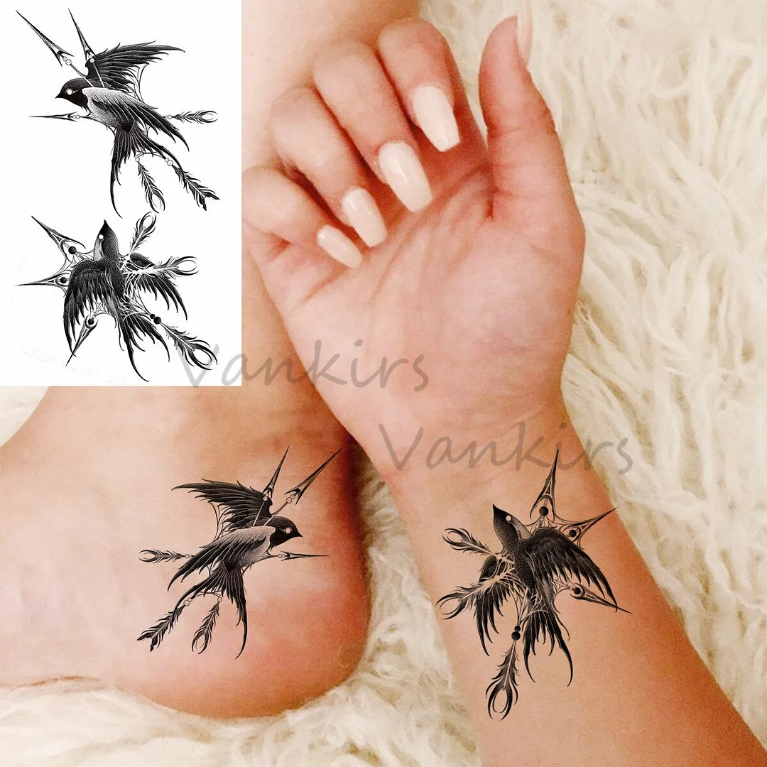 Sdrawing Cloud Coconut Tree Temporary Tattoos For Adults Girls Tiger Flower Compass Mountain Fake Tattoo Sticker Arm Leg Tatoos