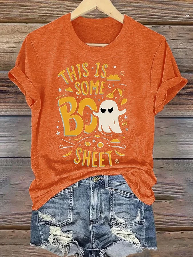 Women's Halloween Printed Casual T-Shirt