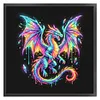 Crystal Dragon Colorful Neon Animals -14CT Stamped/Counted Cross Stitch 30*30cm tapestrymarket