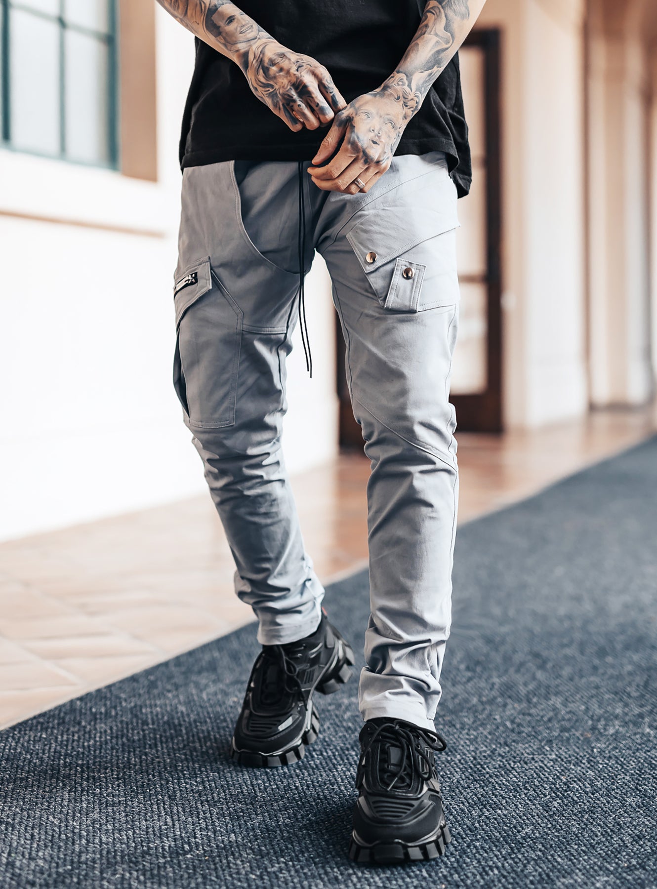 Utility Cargo Pants V11 in Grey