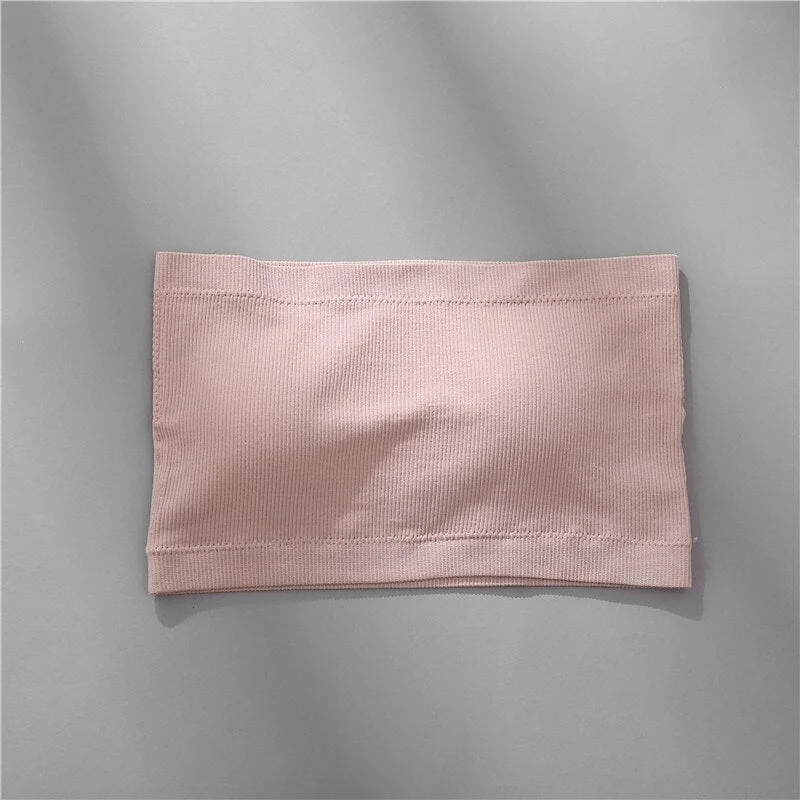 FINETOO Women's Seamless Underwear Cropped Top Halter Backless Lace Padded Camisole Girls Push Up Bralette Sexy Tanks Top Femme