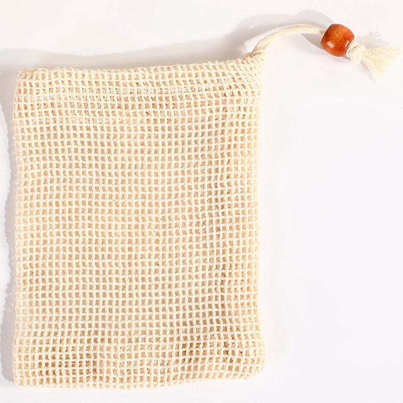Minimalist Solid Color Cotton And Linen Soap Foam Net