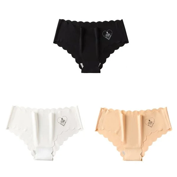 3pcs/lot Sexy Panties For Women Briefs Set Seamless Lingerie Solid Mid-Waist Cotton Panty Female Underpants Underwear Intimates