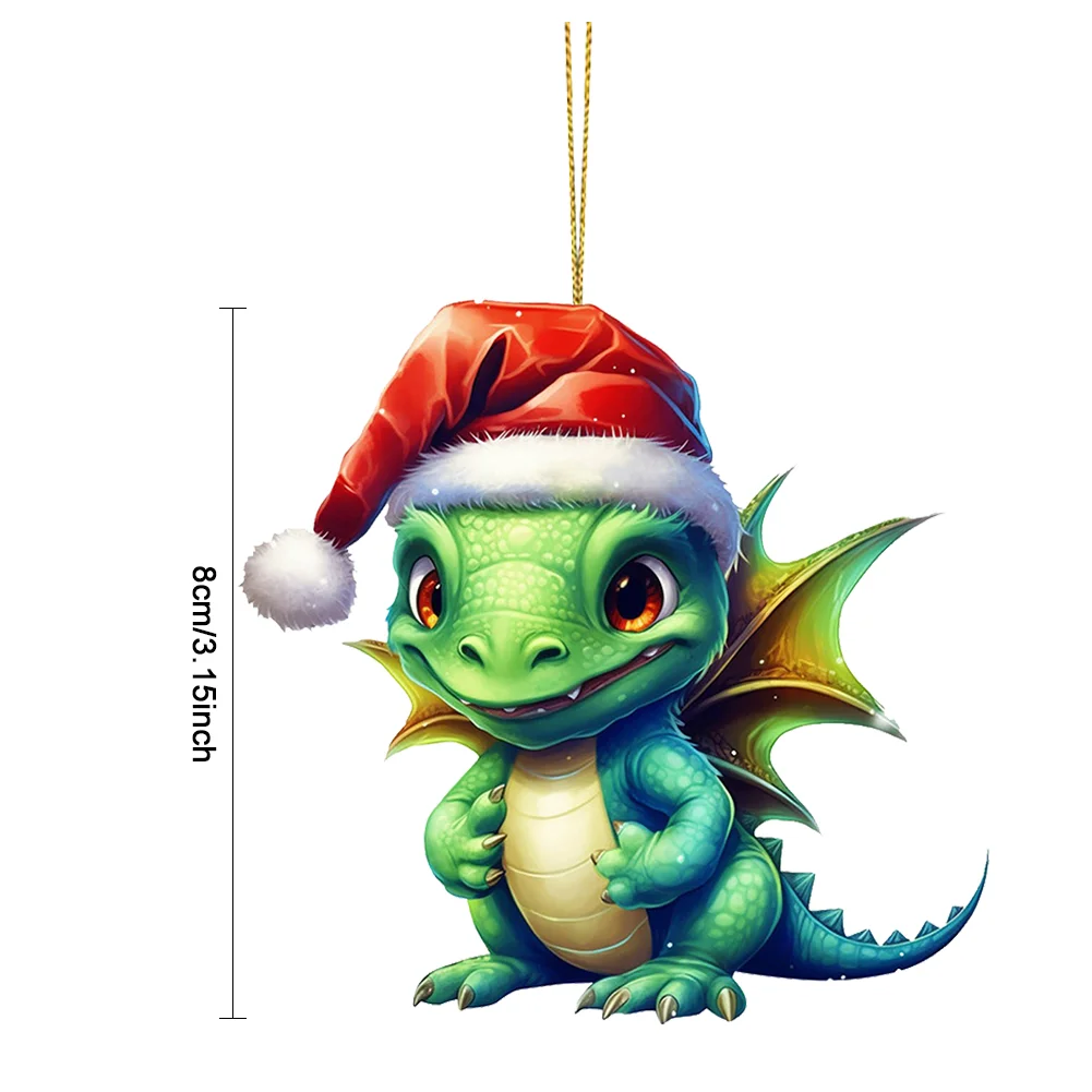 Statue Of Baby Dragon Acrylic Handmake Dinosaur Figurines Cartoon (Navy Blue)