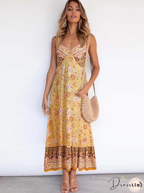Bohemian Sling Floral Dresses