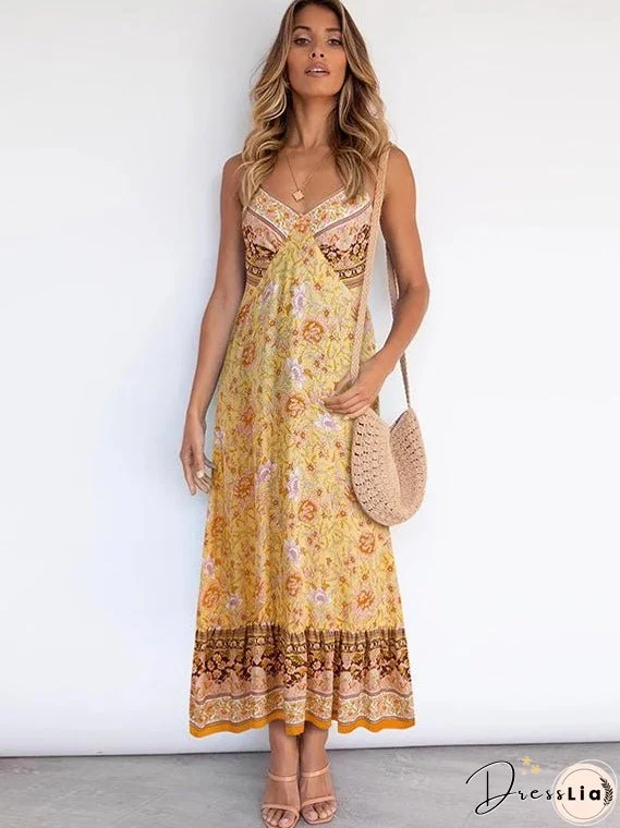 Bohemian Sling Floral Dresses
