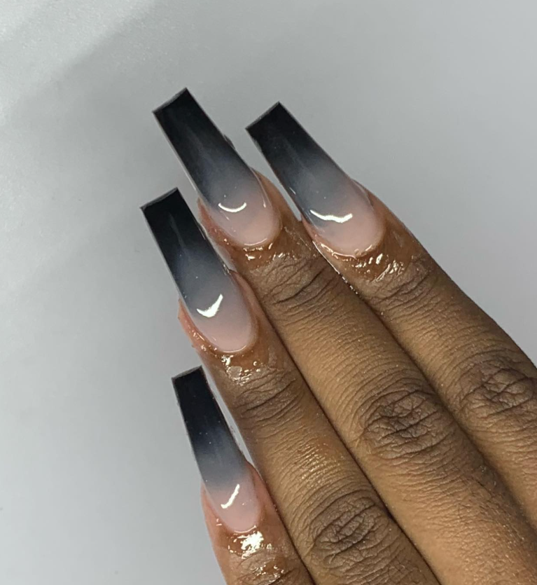 Gray deals ombre nails