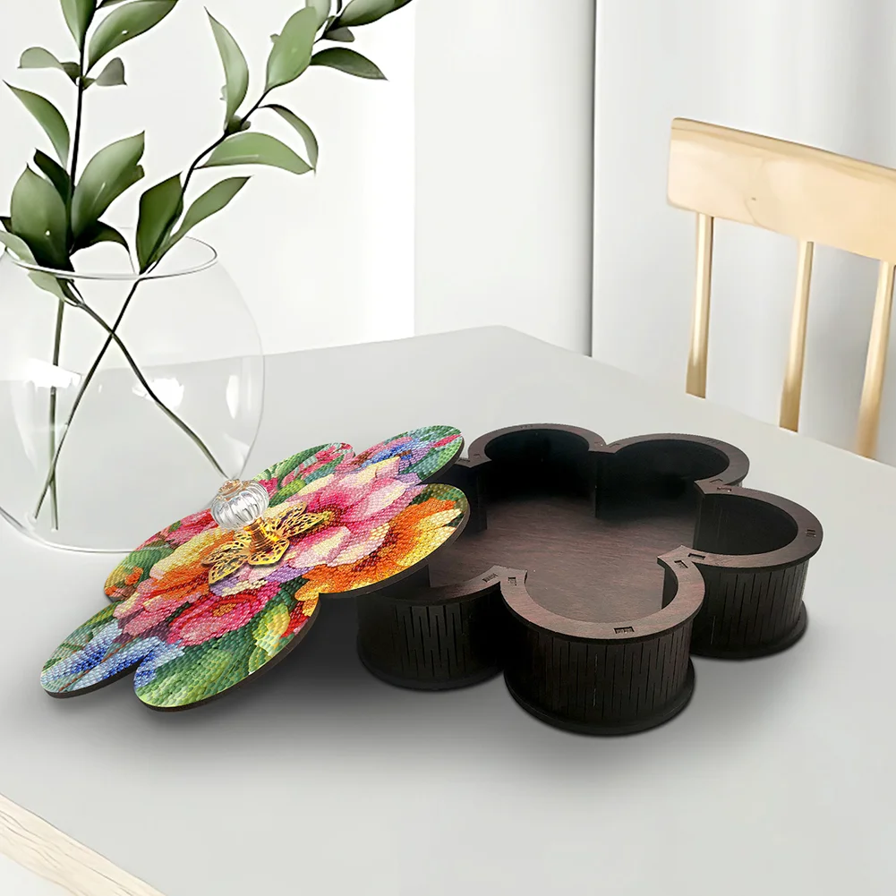 DIY Flower Diamond Painting Storage Box Sundries Organizer Case for Beginners