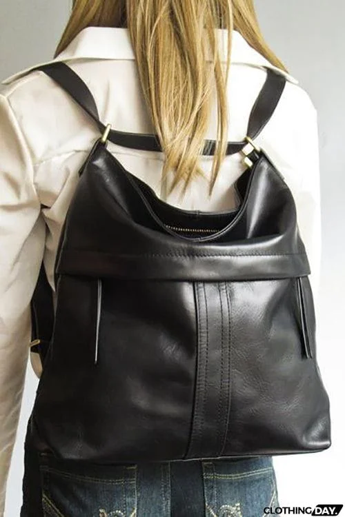 Leather Convertible Backpack