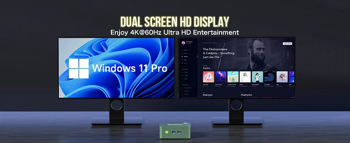GMKtec NucBox G3 Windows11Pro モバイルモニター付き