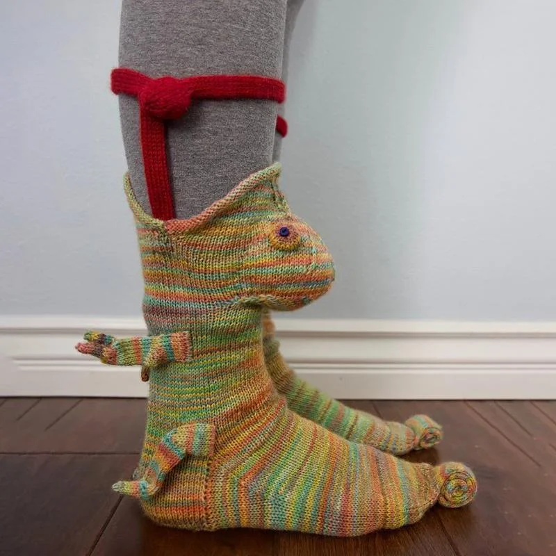 Knit Crocodile Socks