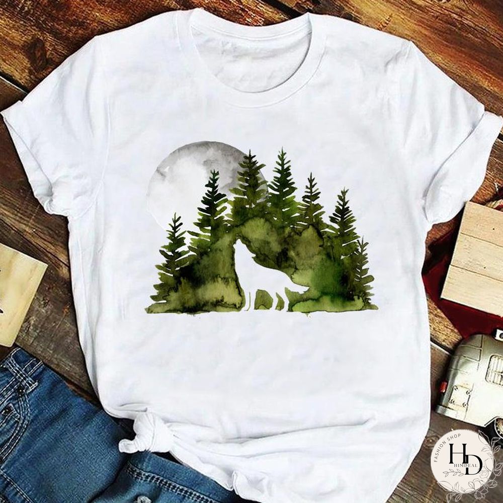 Tee Fashion Women Ladies Tshirt Top Lady Print Female Clothes Animal Trend Spring Summer