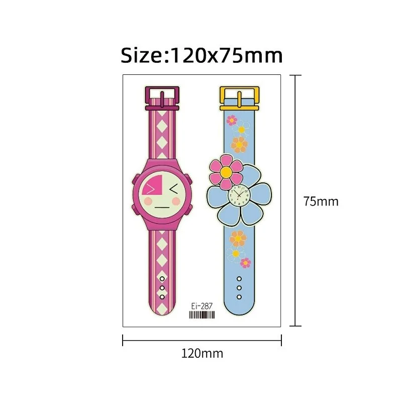 24 kinds Luminous Tattoo Sticker Children Arm Face Glowing Tattoos Watch Boys Body Art Girls Tatto Party Makeup Kids Gift