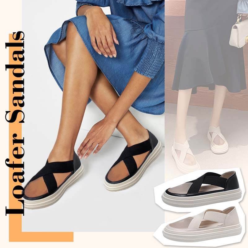 Elasticity Casual Gauze Loafer Sandals