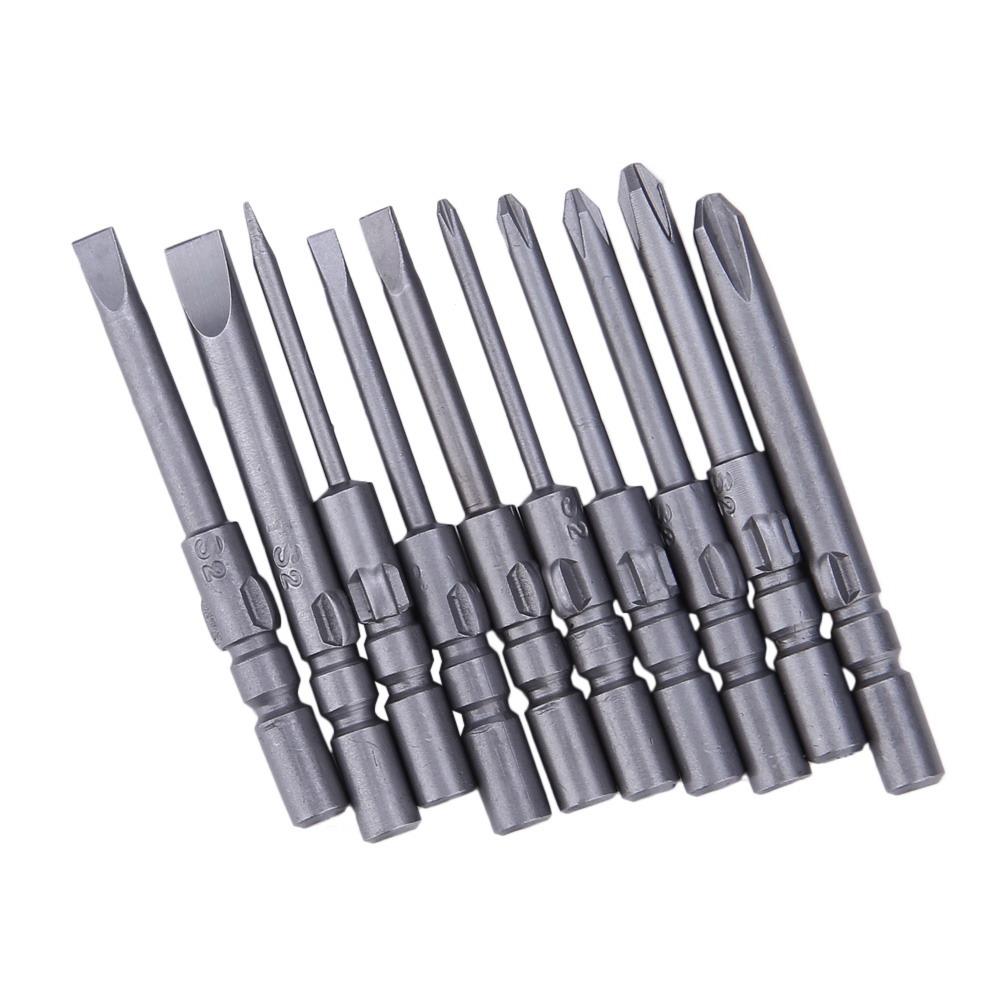 

10pcs 40mm Magnetic Screwdriver Bits Set For DC Powered Electric Screwdrive, 501 Original
