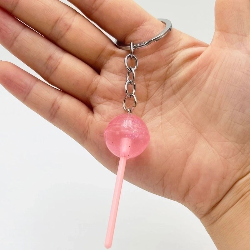 Minimalist Lollipop Resin Unisex Bag Pendant Keychain