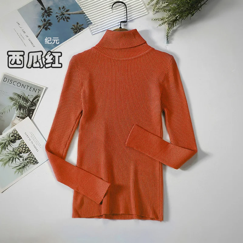Uveng Uveng Sweater Woman With Bottom Shirt Autumn And Winter New Long Sleeves To Keep Warm Body Solid Color Knitted Shirt