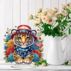 DIY Flag Tiger Special Shape Diamond Painting Desktop Ornaments