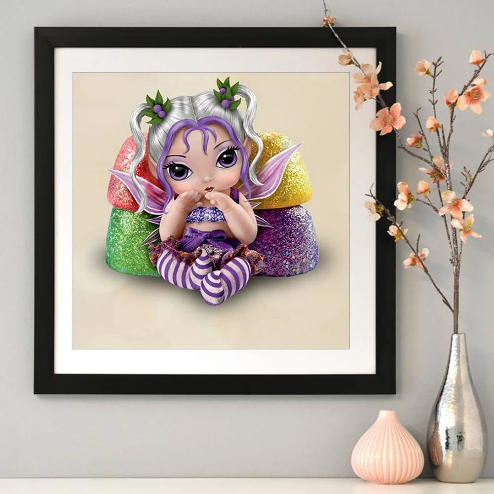 Full Round Diamond Painting 30*30cm - Big Eyes Doll
