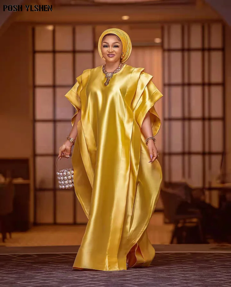 Nigeria Ladies Caftan Dress African Dresses for Women 2022 Traditional Loose Abaya Musulman Boubou Robe Africaine Femme Clothes QueenFunky
