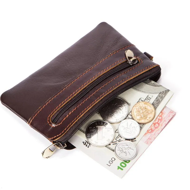 Vintage Leather Wallets Business Clutch Bags Card Holder