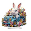 (US Only)Acrylic Special Shape Easter Egg Car Rabbit Diamond Painting Desktop Decors