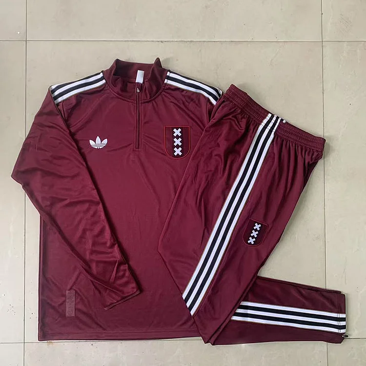 25/26 Ajax Dark Red Half Zip Training Suit