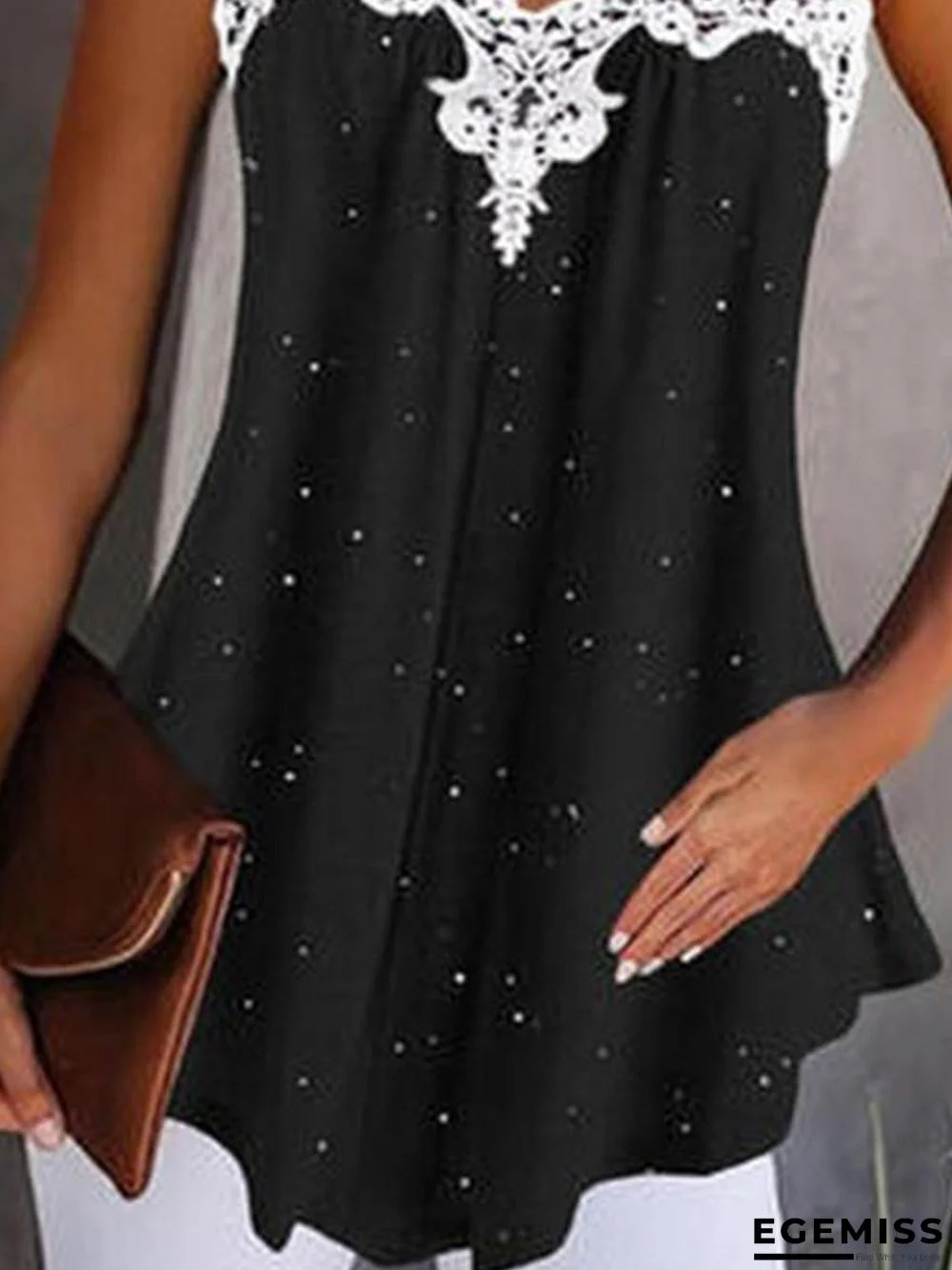 Casual Cotton Blends V Neck Tank | EGEMISS