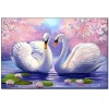 Two white swans | Full Round Diamond Painting Kits