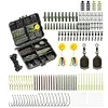 217Pcs Carp Fishing Accessories Set Clip Quick Change Snap Swivel Tail Sleeves