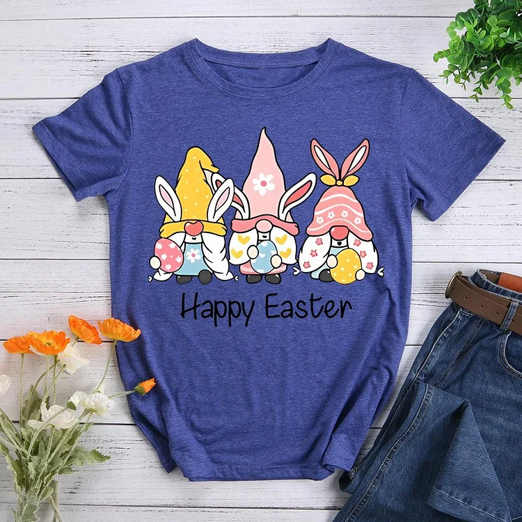 Happy Easter Round Neck T-shirt-0025133
