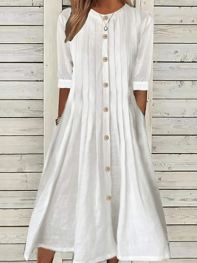 Women's Cotton Linen Casual Dress