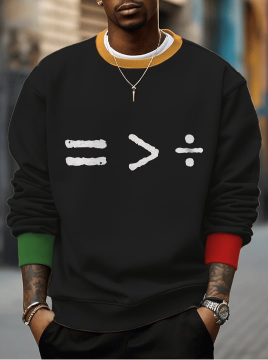 Man's Equality Over Division Long Sleeve Sweatershirt 