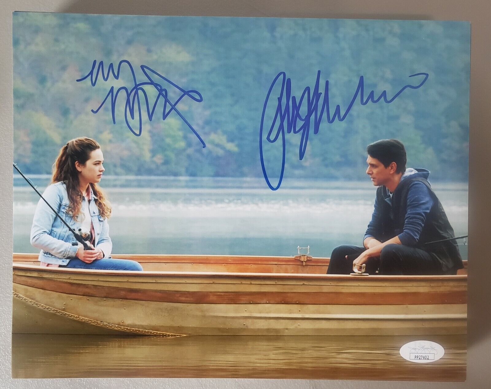 8X10 Autographed by Mary Mouser and Ralph Macchio in Cobra Kai. Rare! JSA